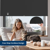 100% Blackout Roller Shades Cordless Blinds for Indoor Windows,Free-Stop Window Shades Pull Down,Thermal Insulated Fabric UV Protection,Blackout Window Guard Blinds for Home,Office,Black,34" W x 72" H Dephora