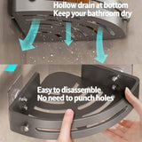 3-Pack Black Triangle Shower Caddy, 3-Tier Shower Caddy Corner Shelves Shower Storage Rack, Drill Free Wall Mount Shower Organizer, Bathroom Adhesive Corner Shelves Caddies with Hooks (Black) Generic