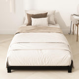 YUSENHEEI 4 Inch Twin Bed Frames, Heavy Duty Metal Platform Low Bed Frame Twin, No Box Spring Needed, Noise Free, Easy Assembly, Black YUSENHEEI