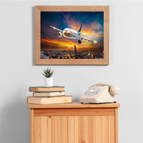 UIBDVKS Aviation Airplane Diamond Painting Kit for Adults Full Drill Diamond Art Painting by Number Kits Gem Art Wall Home Decor 12x16 inch UIBDVKS