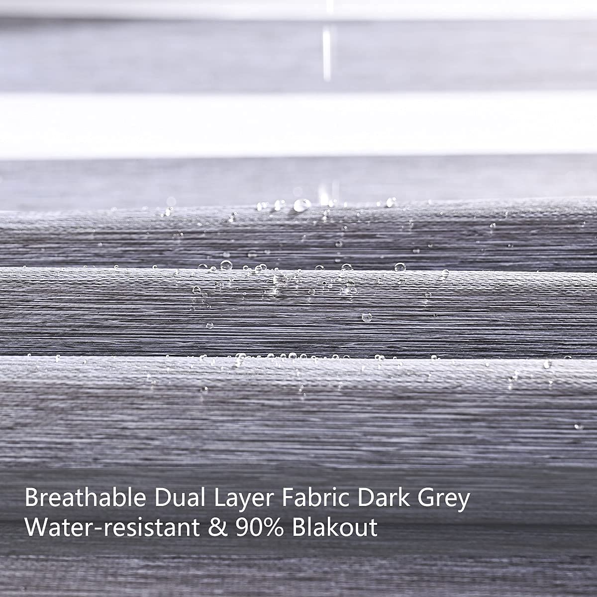 Persilux Blackout Roller Window Shades Zebra Blinds (25" W X 72" H, Dark Grey) Dual Layer Sheer Shades Privacy Light Control for Day and Night Shades for Home and Office, Easy to Install Persilux