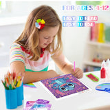 KOJEFCV Cartoon Diamond Art Painting Kits for Kids with Frame, Cartoon Diamond Art for Kids Ages 4-8-12, Easy Gem Kit Kid with Beautiful Package for Gift Home Wall Decor (7x7inch) KOJEFCV