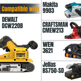 POWERTEC 3 x 21 Inch Sanding Belts, 80 Grit Aluminum Oxide Belt Sander Sanding Belt for Portable Belt Sander, Wood & Paint Sanding, Metal Polishing, 10PK (110430) POWERTEC