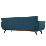 Modway Engage Mid-Century Modern Upholstered Fabric Sofa in Azure Modway