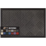 Gorilla Grip 100% Waterproof All-Season WeatherMax Doormat, Durable Natural Rubber, Stain and Fade Resistant, Low Profile, Indoor Outdoor Door Mats, Easy Clean Patio Entrance Mat, 17x29, Gray Diamond Gorilla Grip