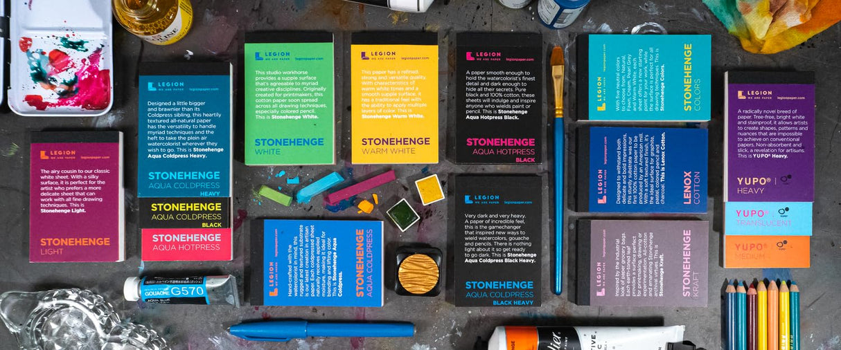 Legion Yupo Mini Artist Pad, 2.5 by 3.5 Inches, 10 Sheets, Translucent (L21-YUP197WH23) SENNELIER