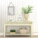 Emaison 16 X 12 Inch Rustic Wood Framed Wall Mirror with Hanging Rope for Farmhouse Decor, for Entryway, Bedroom, Bathroom, Dresser, Wash White EMAISON