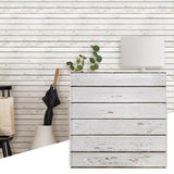 Commomy 10 Pcs Faux Wood 3D Wall Panels Peel and Stick -11.8"x11.8" Ultralight Thin PVC 3D Faux Wood Panels for Walls Shiplap Planks for Kitchen, Living Room,RV, Interior Wall Decor Commomy