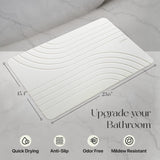 TOSORO - Stone Bath Mat, Diatomaceous Earth Non-Slip Stone Shower Mat - Quick Drying Absorbent Bath Mats for Bathroom - Elegant & Modern Design, Easy to Clean (23.5 x 15) - Sandstone TOSORO
