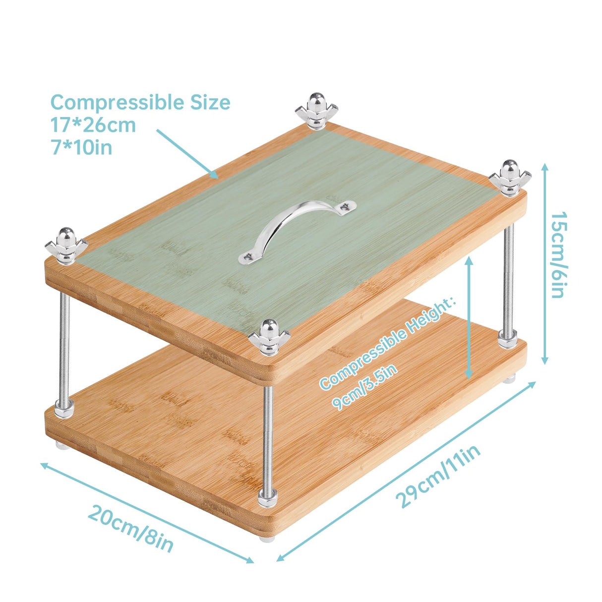 NiHome 35 PCS Book Press Binding Kit for Notebooks, Lesson Plans, Document Organization - Compact Bamboo Bookbinding Tools, Book Binding Supplies with Portable Handle for Beginners DIY NiHome