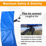 16ft Trampoline Pad Replacement, Trampoline Spring Cover No Hole Trampoline Pole Pad Waterproof UV Resistant Safety Pad Hedday