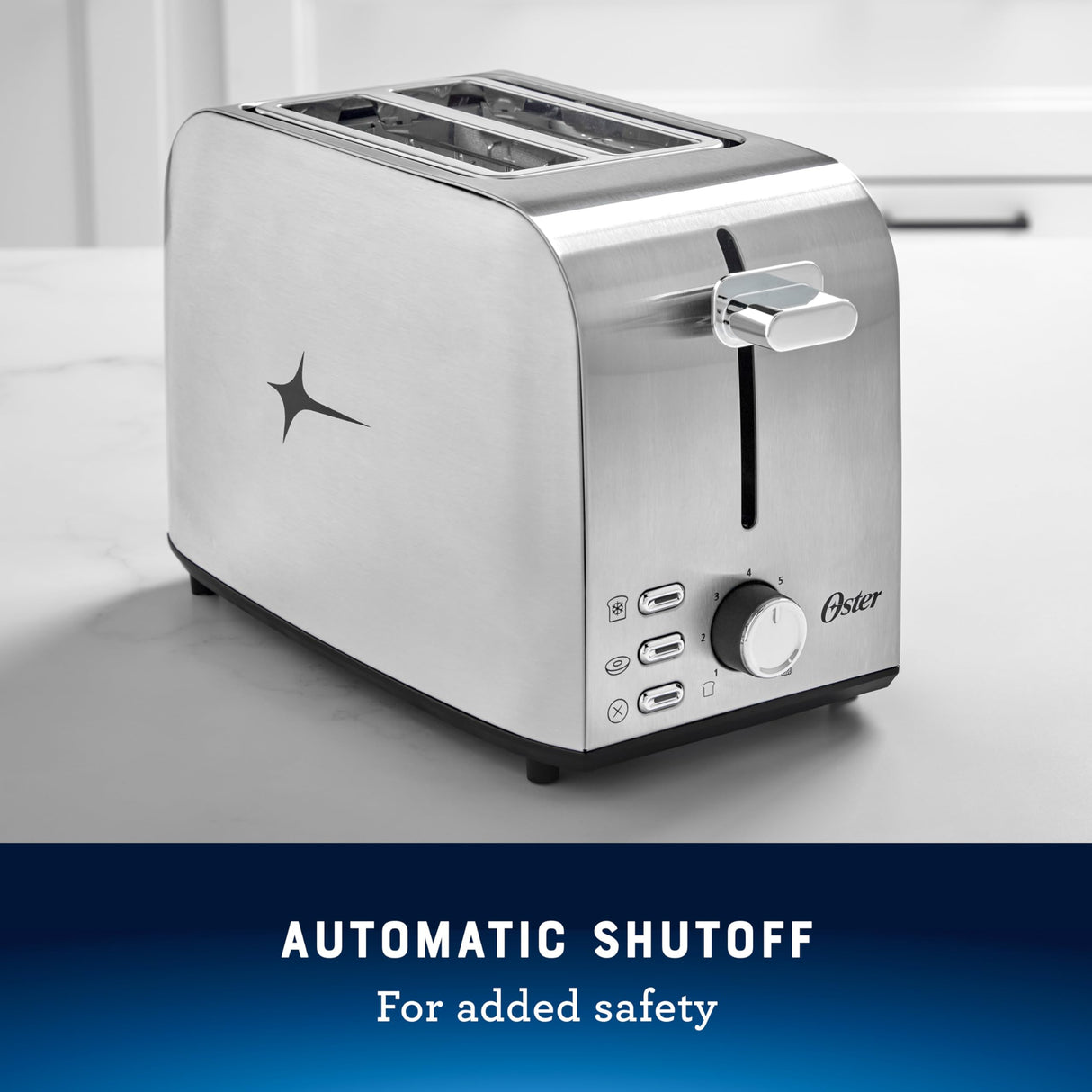 Oster 2-Slice Toaster with Extra Wide Slots, Stainless Steel Oster