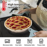 Wanbaker Silicone Pie Pans Dishes for Baking, 9inch Pie Dishes with Corrugated Edge Dishwasher Microwave Oven Safe (Beige) Wanbaker