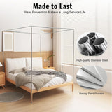 EcoTypee Canopy Bed Frame Queen, Thicken Stainless Steel Bed Canopy Frame, Metal Four Poster Canopy Bed Frame for Metal Bed Mosquito Bed Poles Canopy Frame EcoTypee