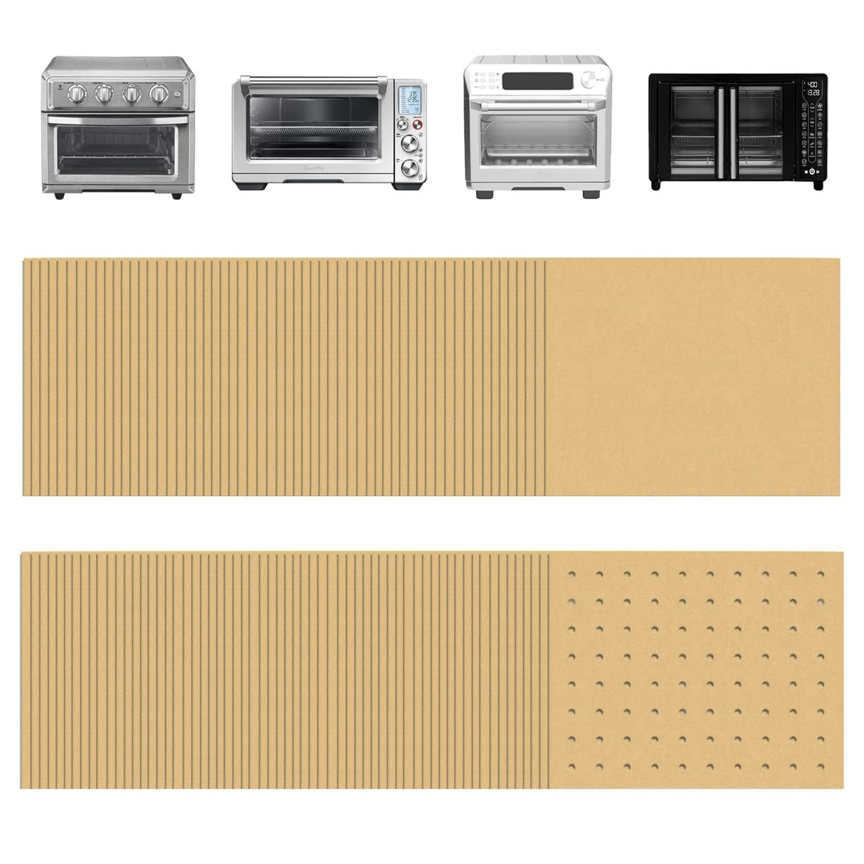 Golden Associate 9 x11 inch Parchment Paper Liners Disposable 170 Pcs, Perforated&Unperforated Sheets Combo, 85-Pcs Each, Accessories for Cuisinart, Emeril, Ninja, Breville, Instant Pot, Gowise Golden Associate