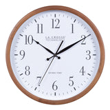 La Crosse Technology 404-50447-INT 12.8" Atomic Walnut Analog Wall Clock La Crosse Technology
