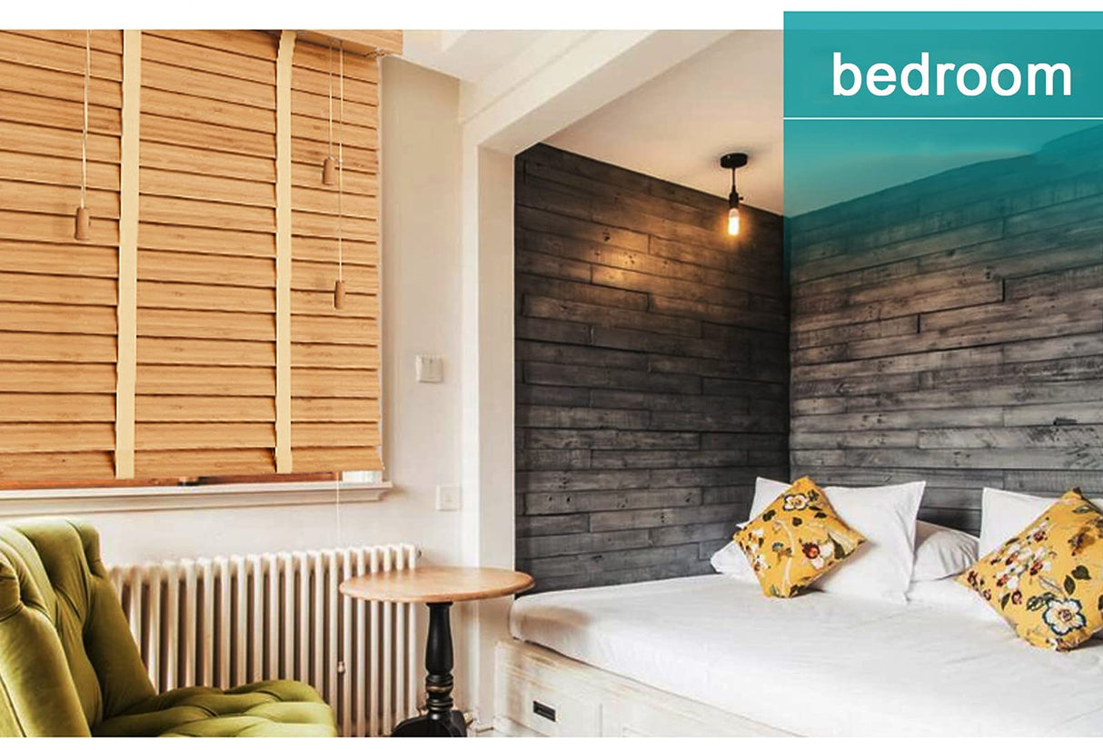 Natural Bamboo Venetian Blinds with Durable Aluminum Track - Customizable Size for All Rooms LLPEIJIE026