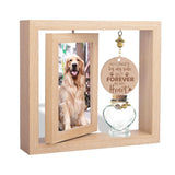 BEEMERIT 360° Rotating Pet Memorial Frame with Keepsake Jar – Double-Sided 4x6 Photo Display for Pet Loss – Perfect Remembrance Gift for Dog and Cat Owners BEEMERIT