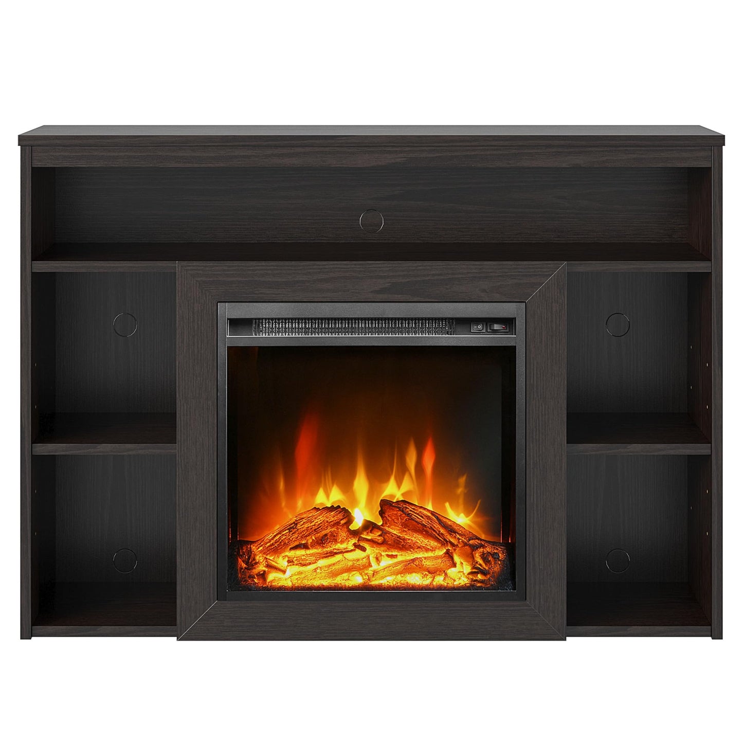 Ameriwood Home Alwick Mantel with Electric Fireplace, Espresso