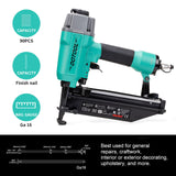 DOTOOL Finish Nailer 16GA 1-inch to 2-1/2-inch Finish Nails Pneumatic Nail Gun with Tool-Free Depth Adjust Dotool
