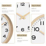 AKCISOT Wall Clock,Boho Kitchen 10 Inch Wall Clocks Battery Operated Non Ticking,Silent Modern Clock Decorative for Bedroom,Office,Bathroom,Living Room,Home (Wood Grain) AKCISOT