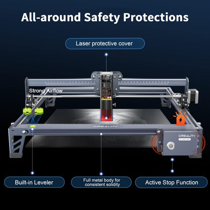 Creality Laser Engraver, 10W Laser Cutter Engraving Machine for Personalized Gifts,72W High Accuracy DIY Laser Engraving Machine,CNC Machine and Laser Engraver for Wood and Metal,Paper,Acryli - WoodArtSupply