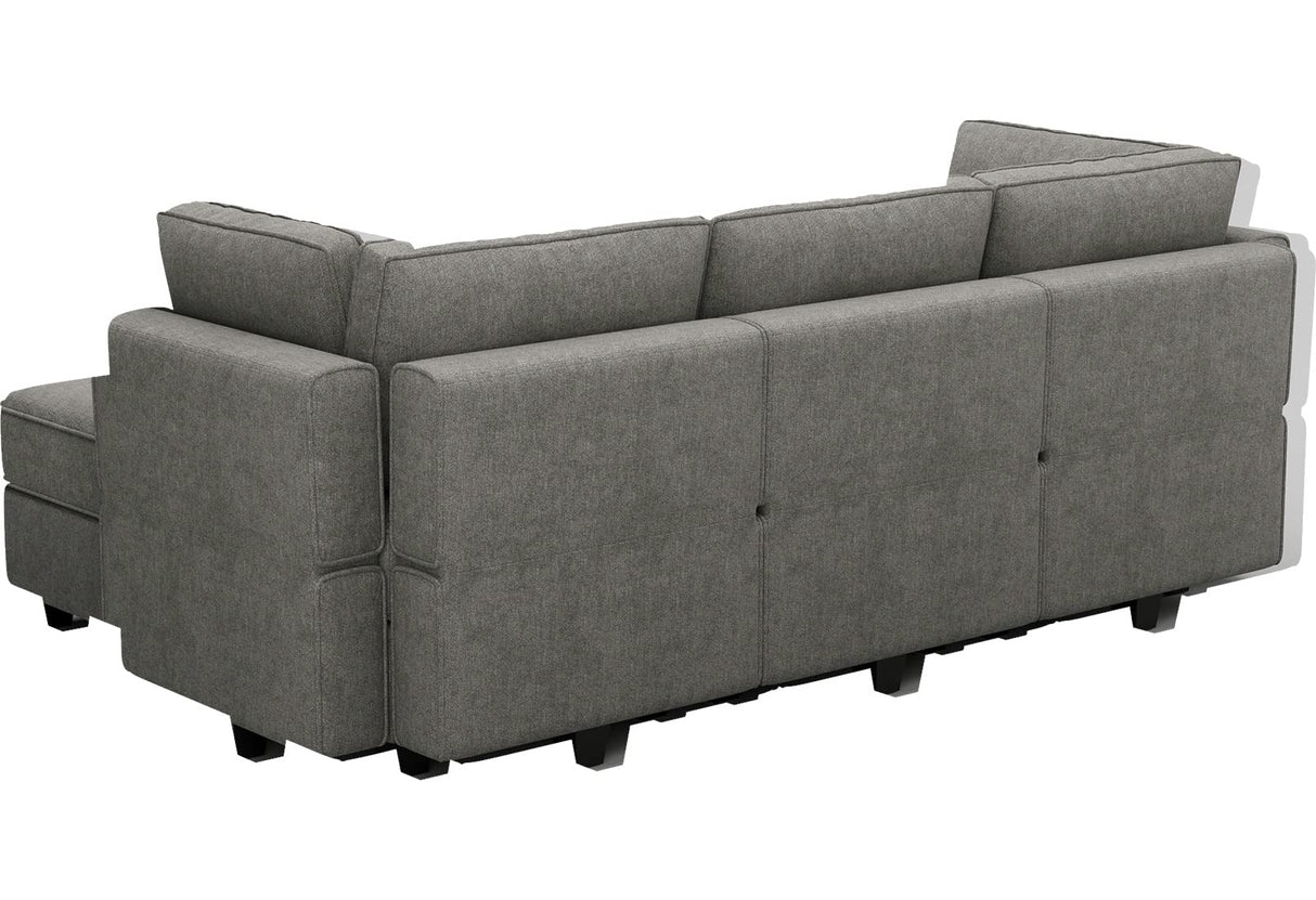 Belffin Modular Sectional Sofa Sleeper Modular Sectional Couch Sofa Convertible Sectional Couch Reversible Sofa Bed Grey Belffin