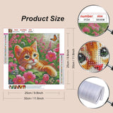 Stalente Diamond Painting Kits for Adults Cat, 5D DIY Diamond Art Kits for Beginners Round Full Drill Diamond Painting for Home Wall Decoration Gift 12×12inch, Animal Stalente