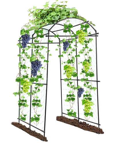 Garden Arch Tunnel Trellis for Climbing Plant Outdoor, Garden Trellis Arch, 7 FT Tall Walkway Trellis, Large Side Archway Arbor Tunnel Support for Vegetable/Fruit/Flowers Outdoor,Garden Raised Bed
