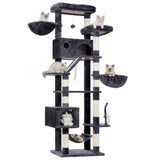 Gitelsnour Cat Tree for Large Cats, 78.7"(200cm) Tall Cat Tower for Indoor Cats Multiple Cats with Large Top Perch, Cat Condo, Cat Hammcok, Cat Scratching Post, Dark Gray GCT031G Gitelsnour