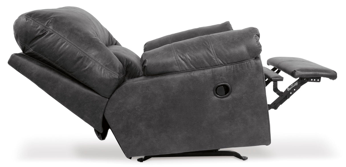 Signature Design by Ashley Bladen Faux Leather Manual Rocker Recliner, Gray Signature Design by Ashley