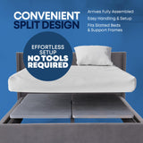 Treaton, 1.5" Split Wood Bunkie Board King Size Bed - 4-Piece Under Mattress Support, Fully Assembled, Fabric Ventilation Cover-Replaces Wooden Slats or Box Spring for Bed Frames Treaton