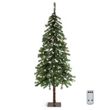 VINGLI 5ft Pre-lit Artificial Christmas Tree with Warm White LED Light, Slim Xmas Tree with 230 Realistic Branch Tips for Home, Office, Party Decoration Indoor Outdoor VINGLI