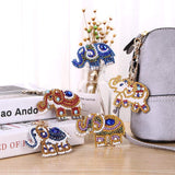DIY Key Chains Diamond Painting by Numbers Kits, Full Drill Rhinestone Mosaic Making Christmas Decorative for Art Craft Key Ring Phone Charm Bag Decor (5 Pack) (Artistic Elephant) umbresen