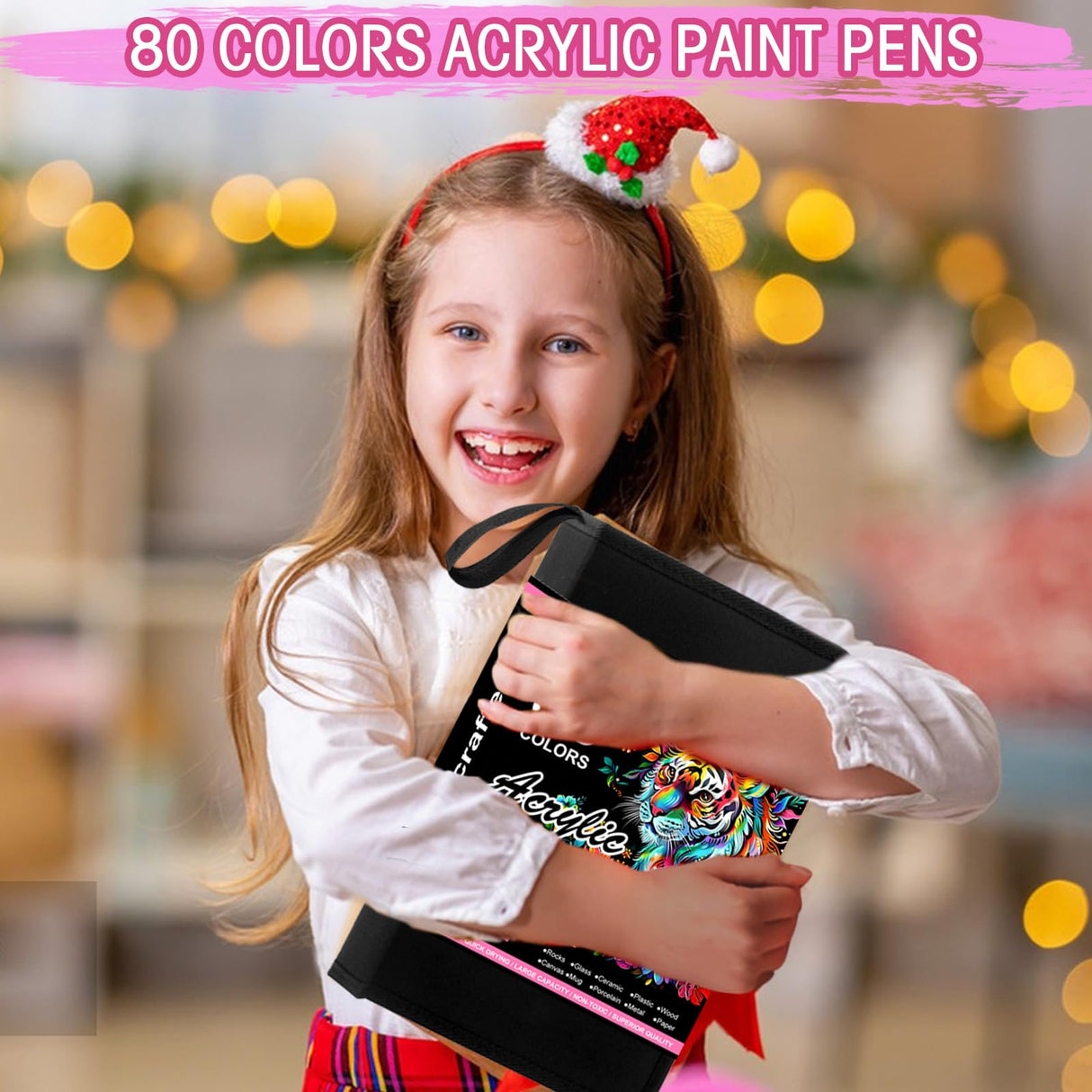 Oficrafted 80 Colors Acrylic Paint Pens, Premium Acrylic Paint Markers, Paint Pens & Paint Markers for Wood, Canvas, Rock Painting, Stone Surfaces,DIY Crafts Making Oficrafted