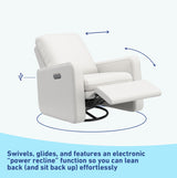 Graco Teddi Power Recliner Swivel Glider (Ivory Basketweave) – Electronic Power Recline, USB-A & USB-C Charger, Premium Cushioning & Comfort Graco