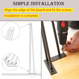 SPACEEUP 30" Hairpin Table Legs, 4PCS Coffee Desk Legs with Rubber Floor Protectors, 880lbs Load Capacity, Heavy Duty Black Metal Furniture Legs 3 Rods for DIY Bench Desk Dining End Table Chairs SPACEEUP