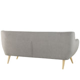 Modway Remark Mid-Century Modern Sofa With Upholstered Fabric In Light Gray Modway
