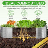 FRIZIONE 2pcs Tall 6x3ft Galvanized Raised Garden Bed Outdoor,Steel Garden Bed for Vegetables,Above Ground Garden Box for Flower,Metal Raised Beds for Gardening FRIZIONE