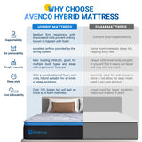 Avenco California King Mattress, 12 Inch Cal King Hybrid Mattress in a Box, Medium Firm Pocket Spring and Gel Memory Foam Mattress, Edge Support, CertiPUR-US Certified Avenco
