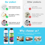 Clear Epoxy Resin, Bubble Free, Table Top, Art, Craft, Jewelry Casting, DIY, Tumblers & Wood, Food Safe, Heat & UV Resistant - 2 Part Resin Kit (16 Ounces) Crisbaiyart