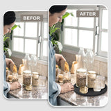 Black Wood Lazy Susan Cabinet Turntable Round Bathroom Vanity Organizer Tray Decorative 12" Wooden Lazy Susan for Dining Table Top Kitchen Sink Countertop Large Lazy Susan Rotating Tray Spice Rack Ayiaren