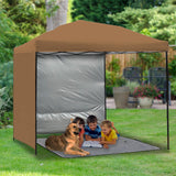 Canopy Sunwall Sidewall Gazebos Tent Waterproof for 10x10ft Pop up Canopy Straight Leg Gazebos Outdoor Instant Canopies 1 Pcs Khaki Canopy Sidewall Only NINAT