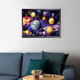 CEOVR Planets Diamond Art Kits for Adults, 5D DIY Full Drill Universe Diamond Painting Dots Crystal Gem Art, Adult Crafts Kits Arts and Crafts, Wall Decor for Home Office 12x16inch, Space Stars CEOVR