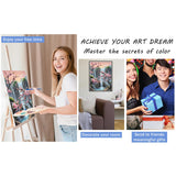 Paint by Numbers with Frame Wooden Easel-Plum Blossom Paint by Number Adult,Waterfall Paint by Numbers Framed Canvas,Adult Paint by Number Kits on Canvas Framed Gifts and Home Wall Decor 12x16inch Ausanrl