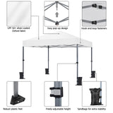 Yaheetech 10x10 1-Person Setup Pop Up Canopy Tent, Instant Portable Commercial Canopy Tent, Outdoor Gazebo with 1-Button Push, Wheeled Bag & 4 Sandbags for Home, Party & Outdoor Activities, White Yaheetech