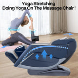 Alfine A710 Pro 4D Massage Chair iRest System, Full Body Zero Gravity Recliner with SL Track, 20 Modes, Yoga Stretching, Health Detection, APP & AI Voice Control and Auto Extendable Footrest (Blue) Alfine