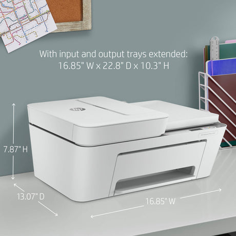 HP DeskJet Plus 4155 Wireless All-in-One Printer - Compact Inkjet Printer with Mobile Printing, Scanner, Copier, Bluetooth, Home Office & WiFi Compatible - 3XV13A (Renewed) HP