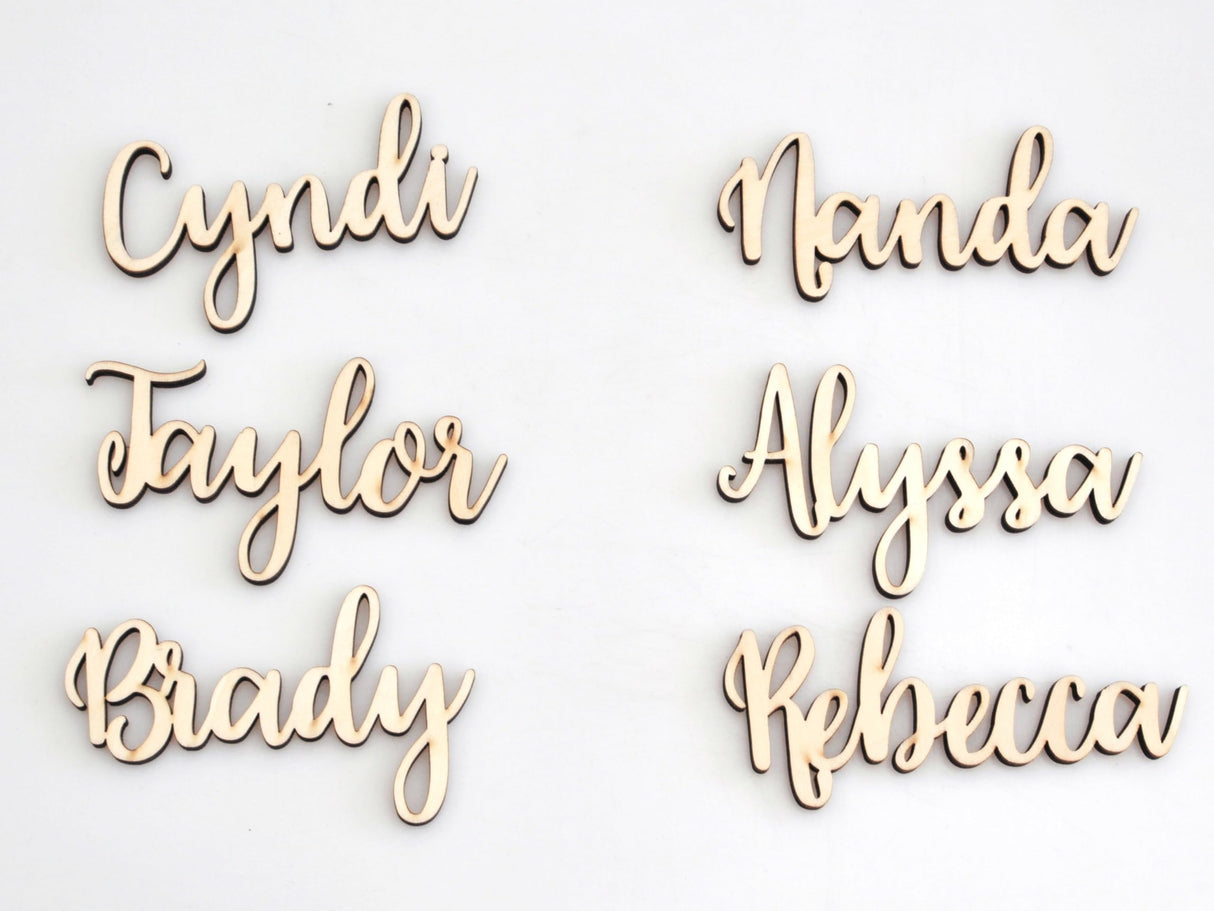 Name plate customization, a customized wooden nameplate for venue settings, personalized venue cards for weddings, wedding showers, and events, laser cut seat cards (wooden) Vnque