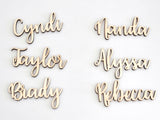 Name plate customization, a customized wooden nameplate for venue settings, personalized venue cards for weddings, wedding showers, and events, laser cut seat cards (wooden) Vnque